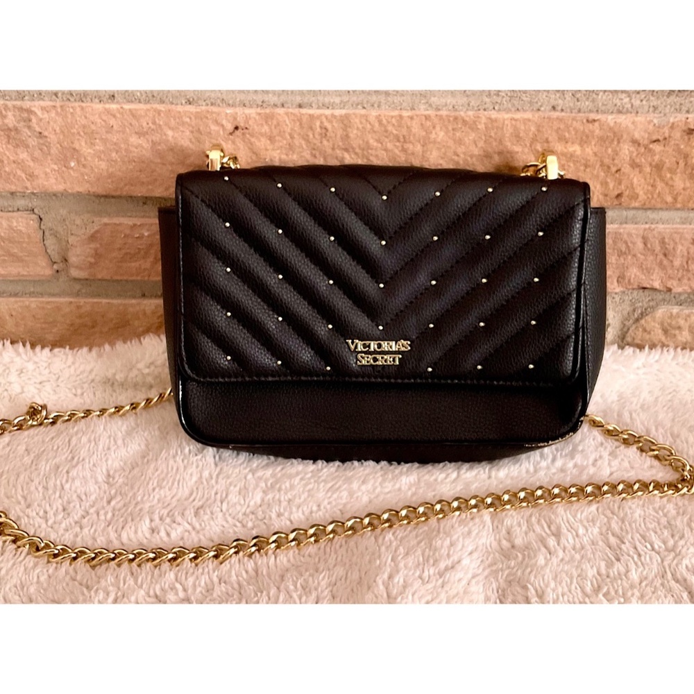 Victorias Secret Black Cross Body Clutch Purse